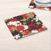 Japans Sakura Art  Floral Pattern Kartonnen Onderzetters (Schuin)