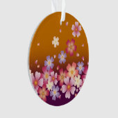 Japans Sakura Blossom Gold & PLum Ornament (voorkant)