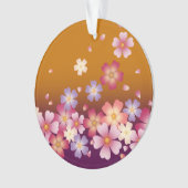 Japans Sakura Blossom Gold & PLum Ornament (voorkant)