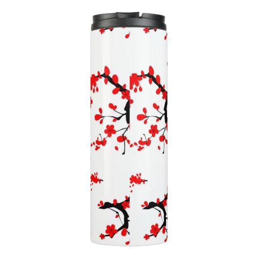 Japans, Sakura boom, kersenbloesem, bloemkunst   Thermosbeker (Achterkant)