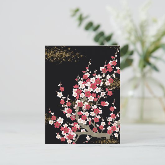 Japans Sakura Cherry Blossom Fine Art Briefkaart (Staand voorkant)