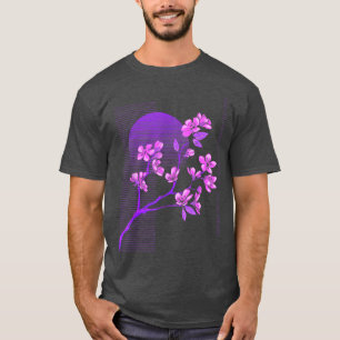 Japans Sakura Cherry Blossom Vaporwave Synthwav T-shirt