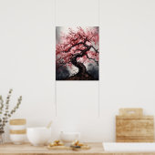 Japans Sakura Cherry Tree Art Print Poster (Keuken)