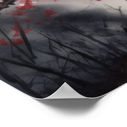 Japans Sakura Cherry Tree Art Print Poster (Hoek)