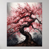 Japans Sakura Cherry Tree Art Print Poster (Voorkant)