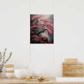 Japans Sakura Cherry Tree Art Print Poster (Keuken)