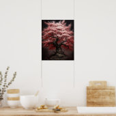 Japans Sakura Cherry Tree Art Print Poster (Keuken)