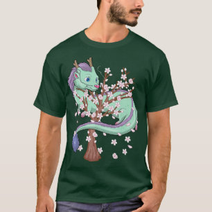 Japans Sakura Dragon Cherry Blossom Sakura Flowe T-shirt