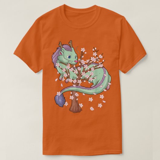Japans Sakura Dragon Cherry Blossom Sakura Flowe T-shirt (Design voorkant)
