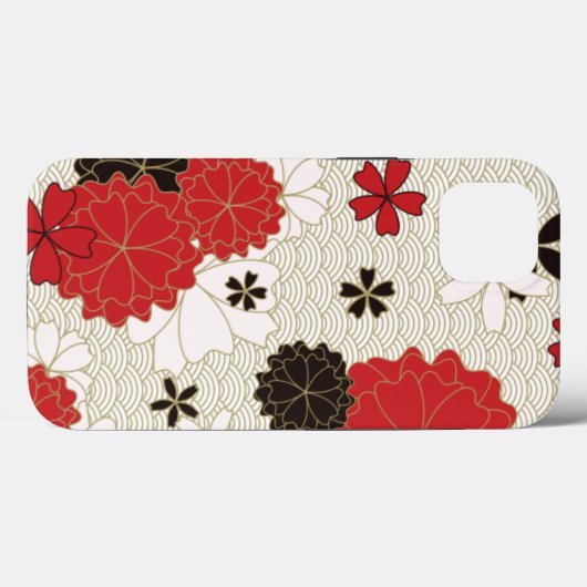 Japans Sakura Elegant Floral Pattern Case-Mate iPhone Case (Achterkant (horizontaal))