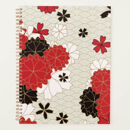 Japans Sakura Elegant Floral Pattern Planner (Voorkant)