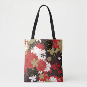 Japans Sakura Elegant Floral Pattern Tote Bag