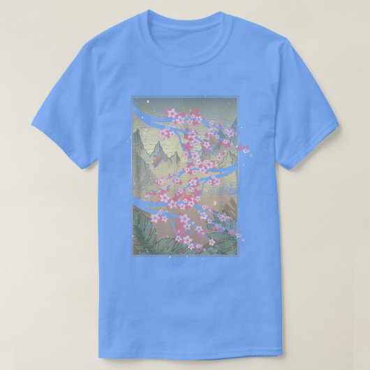 Japans Sakura Japan Roze bloemflesje Cherry Bl T-shirt (Design voorkant)