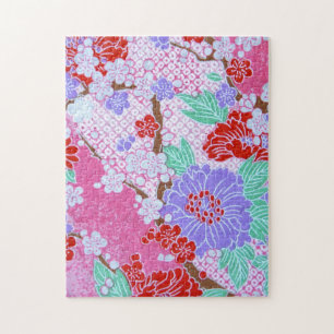 Japans Sakura Pattern Jigzaag Puzzle Legpuzzel