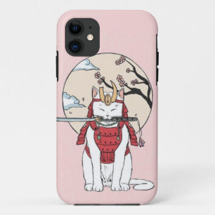 Japans Sakura Samurai Cat Poster Case-Mate iPhone Case