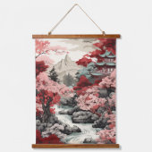 Japans Sakura Wood Topped wandtapijt Hangend Wandkleed (Voorkant)