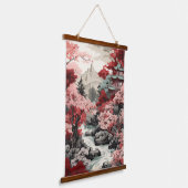 Japans Sakura Wood Topped wandtapijt Hangend Wandkleed (Gebogen)