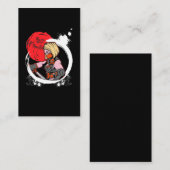 Japans Samurai Anime Otaku Girl Visitekaartje (Voorkant / Achterkant)