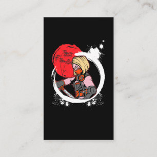 Japans Samurai Anime Otaku Girl Visitekaartje