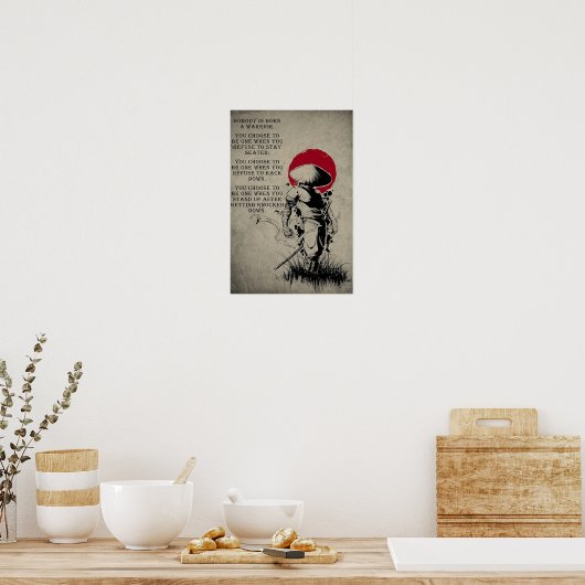 Japans Samurai Art Print Poster (Keuken)