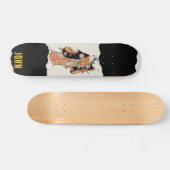 Japans Samurai Black Skateboard (Horizontaal)
