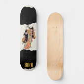 Japans Samurai Black Skateboard (Voorkant)
