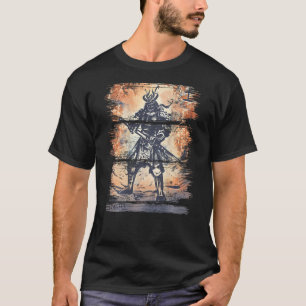 Japans Samurai Bushido Warrior Katana Sword Terug T-shirt