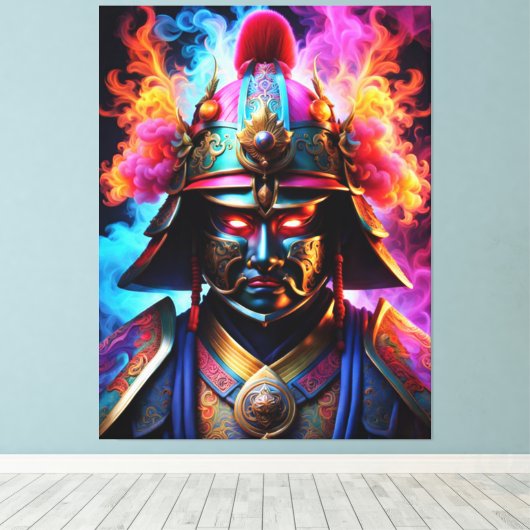 Japans Samurai Canvas Print (Insitu (Houten vloer))