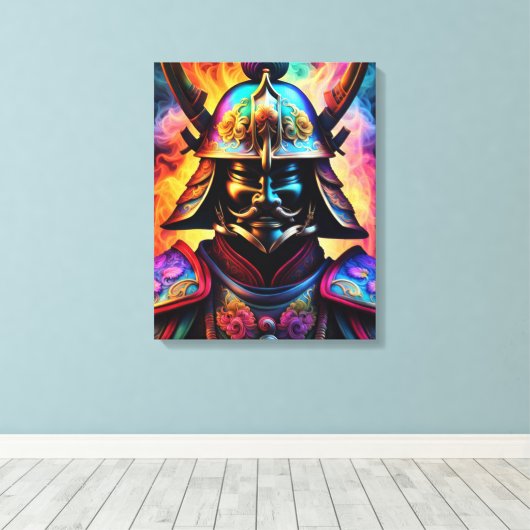 Japans Samurai Canvas Print (Insitu (Houten vloer))