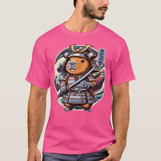 Japans Samurai Capybara Tattoo Kawaii Ninja Capy T-shirt