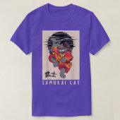 Japans Samurai Cat,  Cat, Japanse stijl T-shirt (Design voorkant)