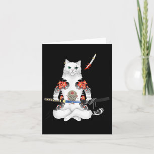 Japans Samurai Cat Katana Ninja Yakuza Tattoo Kaart