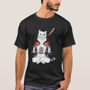 Japans Samurai Cat Katana Ninja Yakuza Tattoo T-shirt