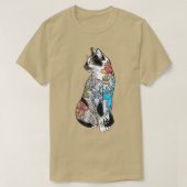 Japans Samurai Cat Katana Ninja Yakuza Tattoo T-shirt (Design voorkant)