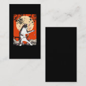 Japans Samurai Cat Szwaarsman Kitten Visitekaartje (Voorkant / Achterkant)