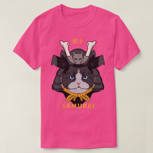 Japans Samurai Cat T-Shirt Copy (Design voorkant)
