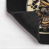 Japans Samurai Cat Tattoo, Kawaii Ninja Cat _3 Muismat (Hoek)