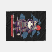 Japans Samurai Cat Tattoo Kawaii Ninja Cat Anime Fleece Deken (Voorkant (Horizontaal))