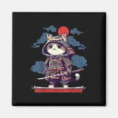 Japans Samurai Cat Tattoo Kawaii Ninja Cat Anime Magneet (Voorkant)