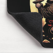 Japans Samurai Cat Tattoo, Kawaii Ninja Cat Muismat (Hoek)