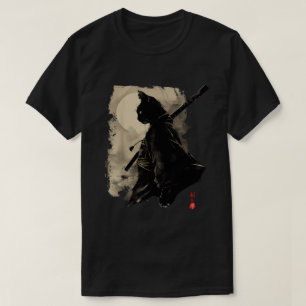 Japans Samurai Cat Tattoo Kawaii Ninja Cat T-shirt