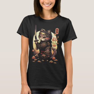 Japans Samurai Cat Tattoo, Kawaii Ninja Cat T-shirt