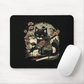 Japans Samurai Cat Tattoo, Kawaii Ninja Muismat (Met muis)