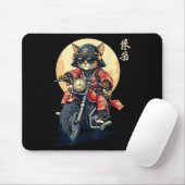 Japans Samurai Cat Warrior Cat Tattoo Kawaii Nin Muismat (Met muis)