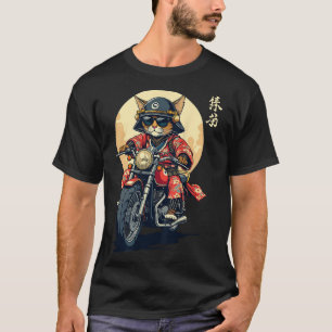 Japans Samurai Cat Warrior Cat Tattoo Kawaii Nin T-shirt