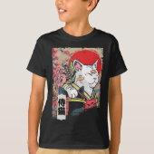 Japans Samurai Cat Warrior Japan Ninja Kitten T-shirt (Voorkant)