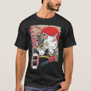 Japans Samurai Cat Warrior Japan Ninja Kitten T-shirt