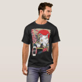 Japans Samurai Cat Warrior Japan Ninja Kitten T-shirt (Voorkant volledig)