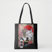 Japans Samurai Cat Warrior Japan Ninja Kitten Tote Bag (Voorkant)