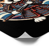 Japans Samurai Dog Tattoo, Beagle Kawaii Ninja Poster (Hoek)